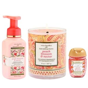BBW x Vera Bradley Peach Blossom Nectar Gift Set Limited Edition candle soap